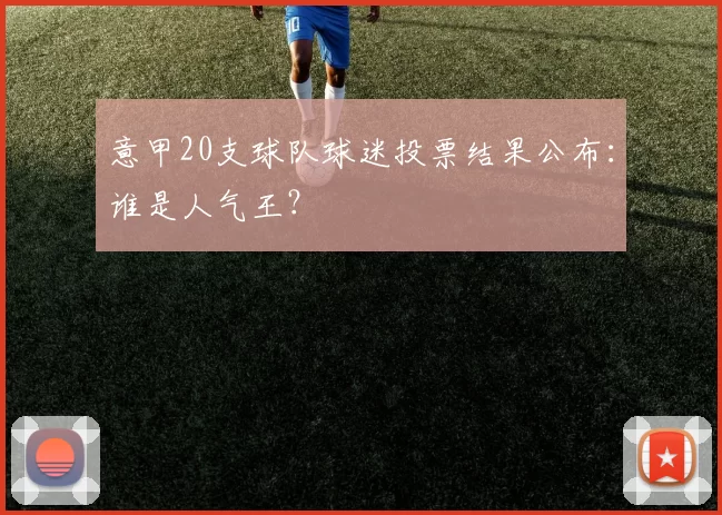意甲20支球队球迷投票结果公布：谁是人气王？